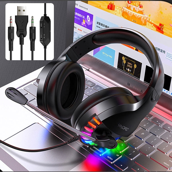 YINDIAO Q2 Head-mounted Wired Gaming Headset with Microphone, Version: Dual 3.5mm + USB My Store