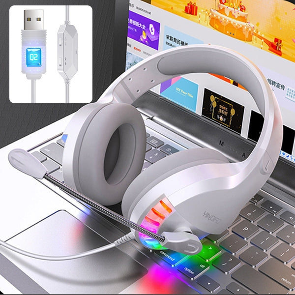 YINDIAO Q2 Head-mounted Wired Gaming Headset with Microphone, Version: Single USB Sound Card