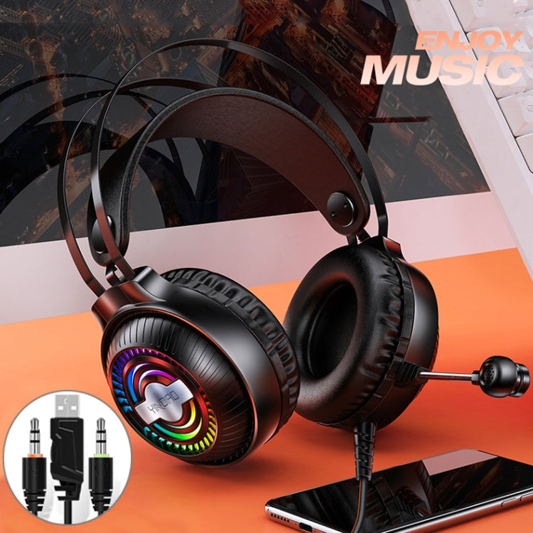 YINDIAO Q4 Head-mounted Wired Gaming Headset with Microphone, Version: Dual 3.5mm + USB