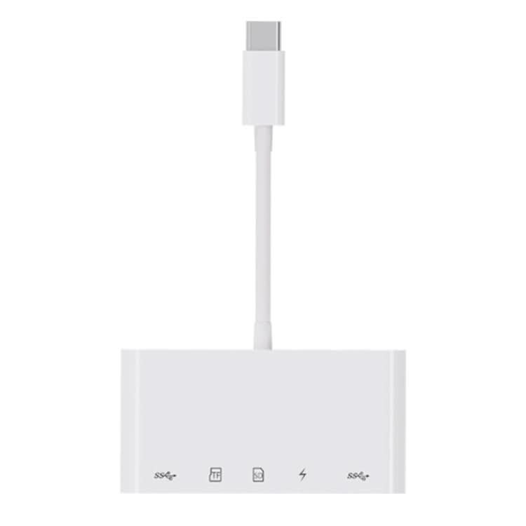 NK-1032TC 5 in 1 USB-C Male to SD / TF / 2xUSB / Type-C Female Adapter