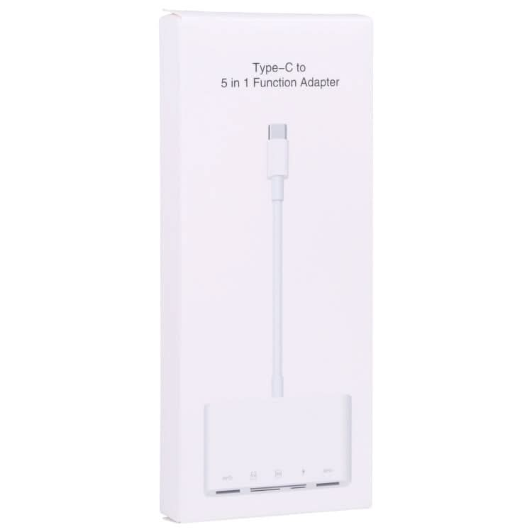 NK-1032TC 5 in 1 USB-C Male to SD / TF / 2xUSB / Type-C Female Adapter