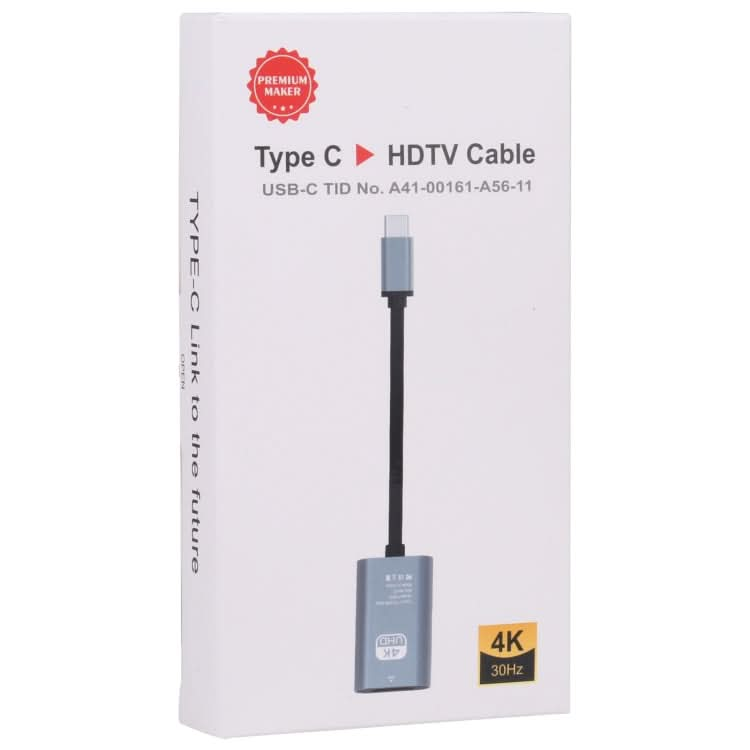 TH001 USB-C / Type-C Male to HDTV Female 4K UHD Adapter