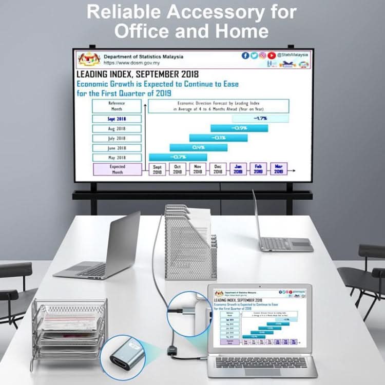 TH001 USB-C / Type-C Male to HDTV Female 4K UHD Adapter