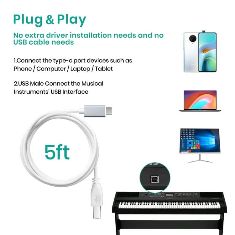 ADS-501 1m USB-C / Type-C to Host Data Connectuon Cable