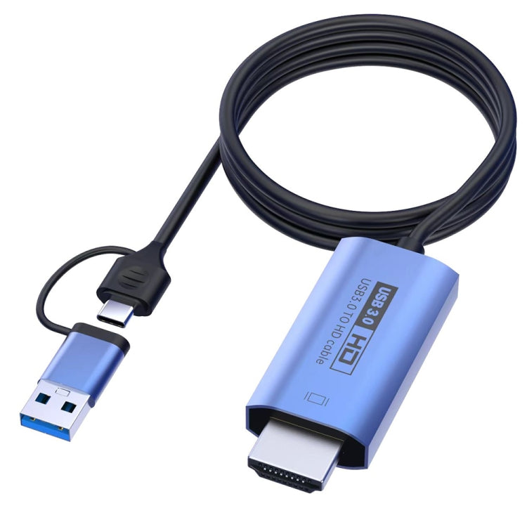 V05E USB 3.0 + USB-C / Type-C to HDMI Adapter Cable My Store