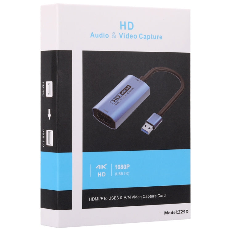 Z29D HDMI/F Female to USB 3.0/M Male HD Video Capture Card with Cable