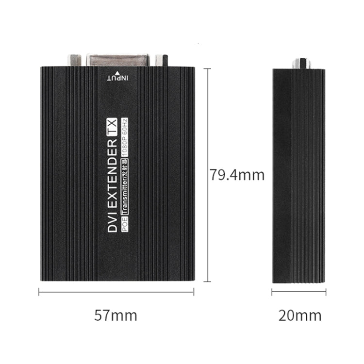 Measy DVI1815 DVI Extender Transmitter and Receiver Converter, POE Single Power Supply, Transmission Distance: 150m My Store