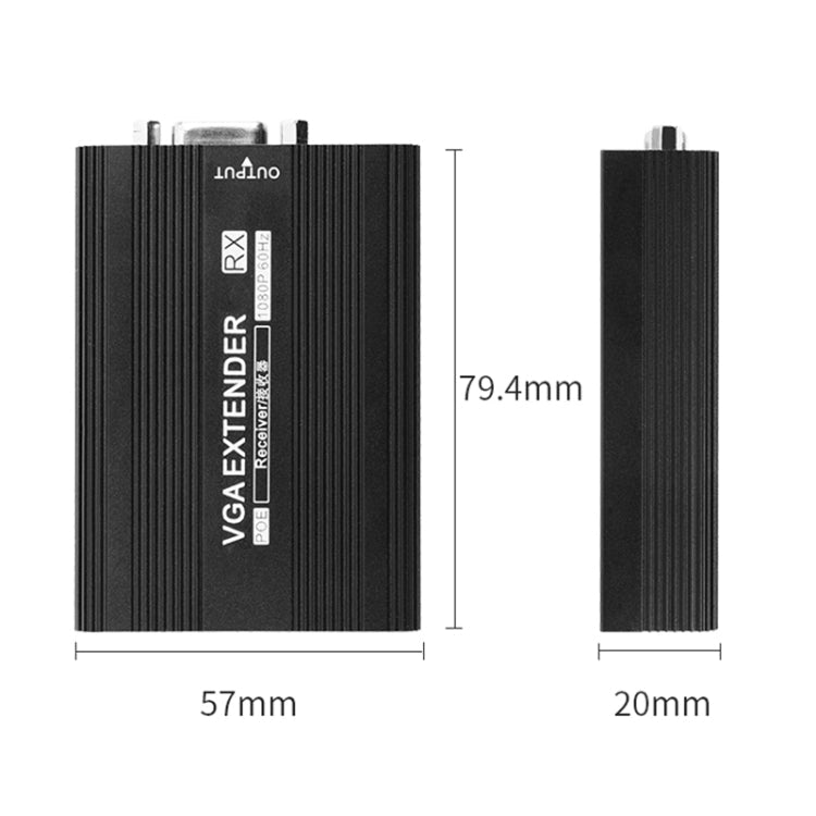 Measy VGA1815 VGA Extender Transmitter and Receiver Converter, POE Single Power Supply, Transmission Distance: 150m