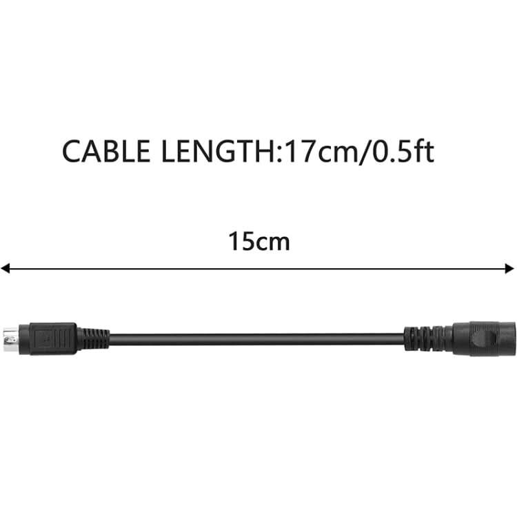 4 Pin DIN Male To DC 5.5x2.1mm Female Power Connection Cable, Length: 0.15m Reluova