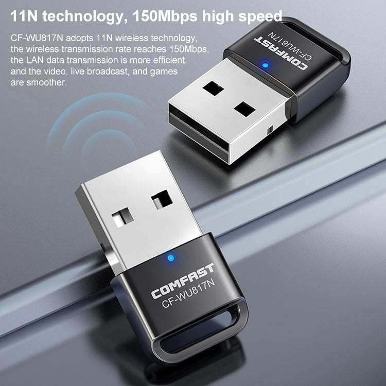 COMFAST CF-WU817N 150Mbps 2.4G WiFi USB Free Drive Network Adapter My Store