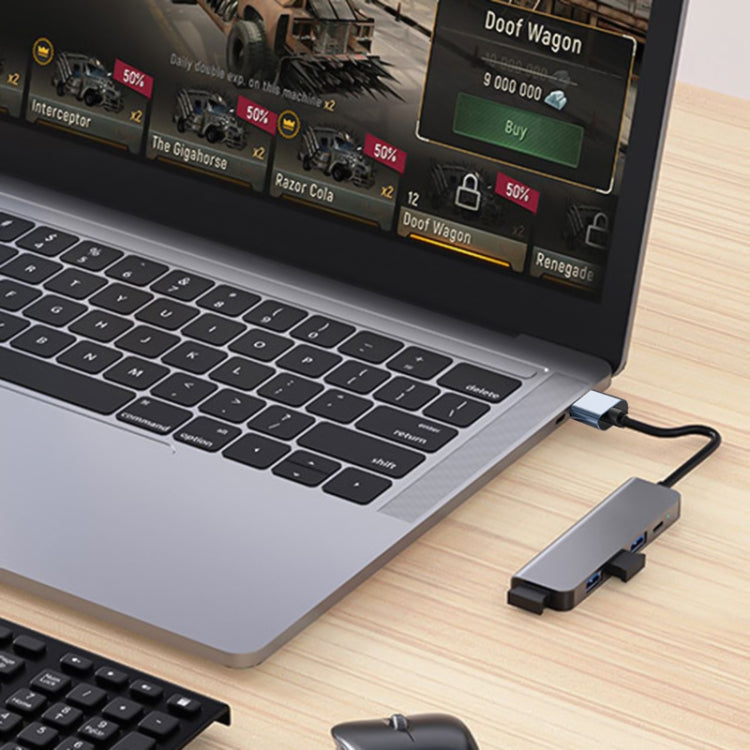 5 in 1 USB to USB3.0+USB2.0x3+USB-C / Type-C HUB Adapter, Cable Length: 10cm My Store