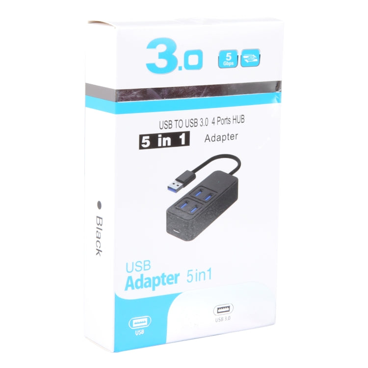 BYL-1901U 5 in 1 USB to USB3.0x4+USB-C / Type-C HUB Adapter My Store