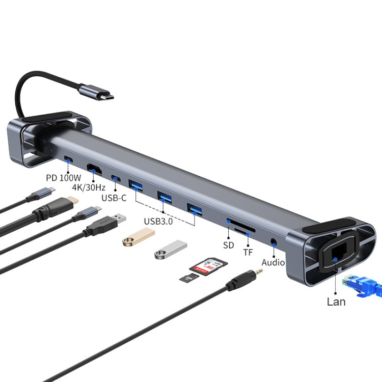 BYL-2212 10 in 1 USB-C / Type-C HUB Adapter