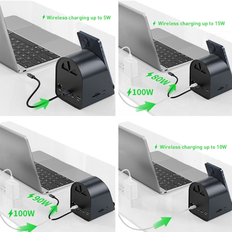 BYL-2211 10 in 1 USB-C / Type-C HUB Adapter, Support Phone Charger My Store