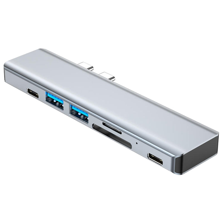 BYL-2101 7 in 1 Dual USB-C / Type-C to USB Docking Station HUB Adapter My Store