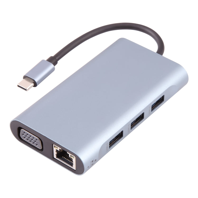 BYL-2111 7 in 1 USB-C / Type-C to USB Docking Station HUB Adapter