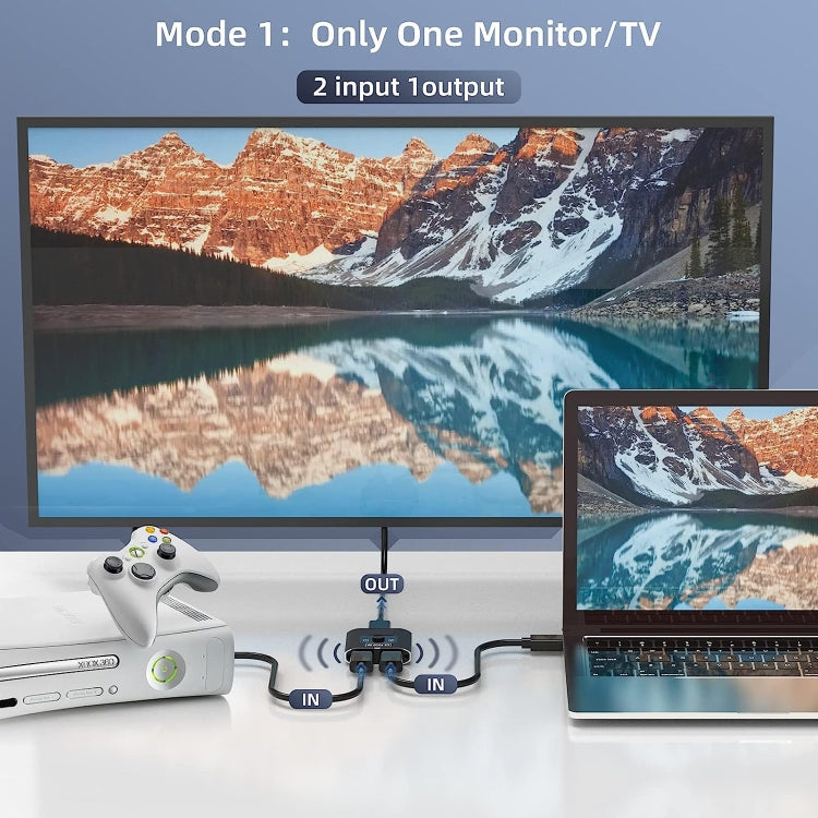 2 In 1 Out 4K HD Video Bi-Direction HDMI Switcher-Reluova