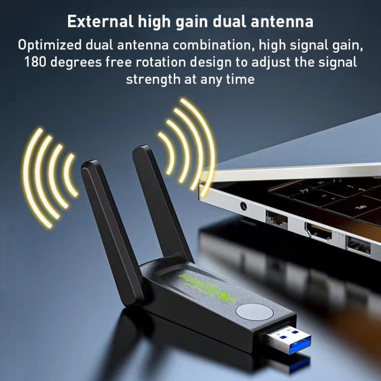 1300Mbps Dual Frequency USB Network Adapter WiFi Transmitter Receiver