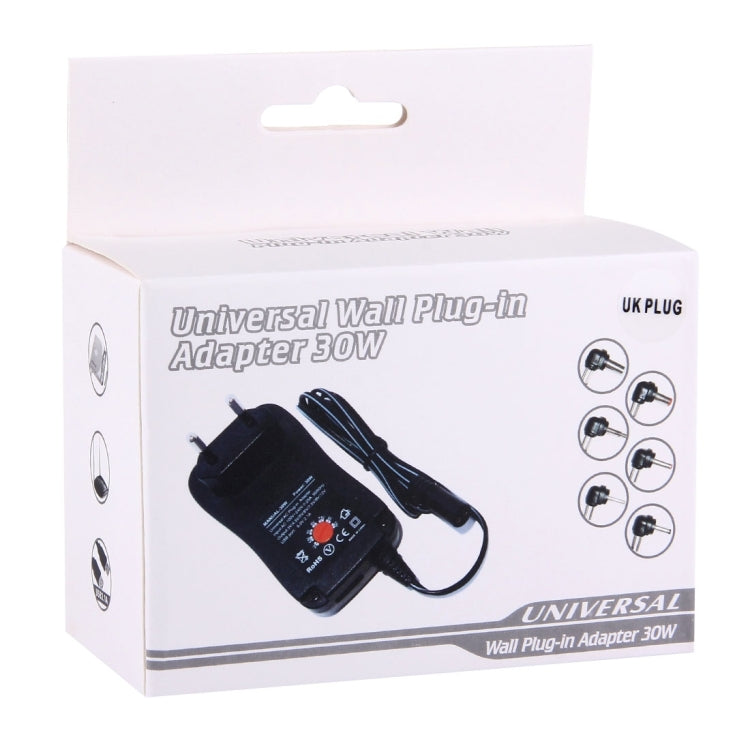 UK Plug Universal 30W Power Wall Plug-in Adapter with 5V 2.1A USB Port, Tips: 8 PCS, Cable Length: About 1.2m My Store