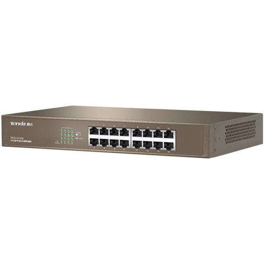 Tenda TEG1016D Desktop v6.0 16-Port Gigabit Ethernet Switch 6KV Lightning Protect