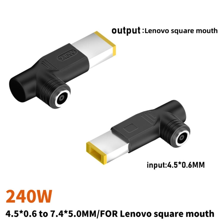 240W DC 4506 Female to Square Elbow Connector Power Adapter for Lenovo