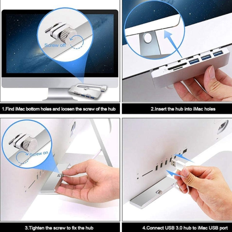 Rocketek HC413 Type-C + USB3.0 x 2 + SD / TF Card Reader HUB Adapter My Store