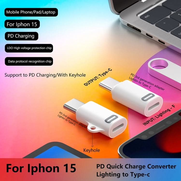 8 Pin Female to USB-C / Type-C Male Adapter Gen2, Supports PD Fast Charging