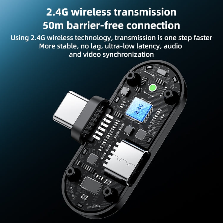 YESIDO KR17 2 in 1 Wireless Lavalier Microphone Type-C Receiver with Charging Box Reluova