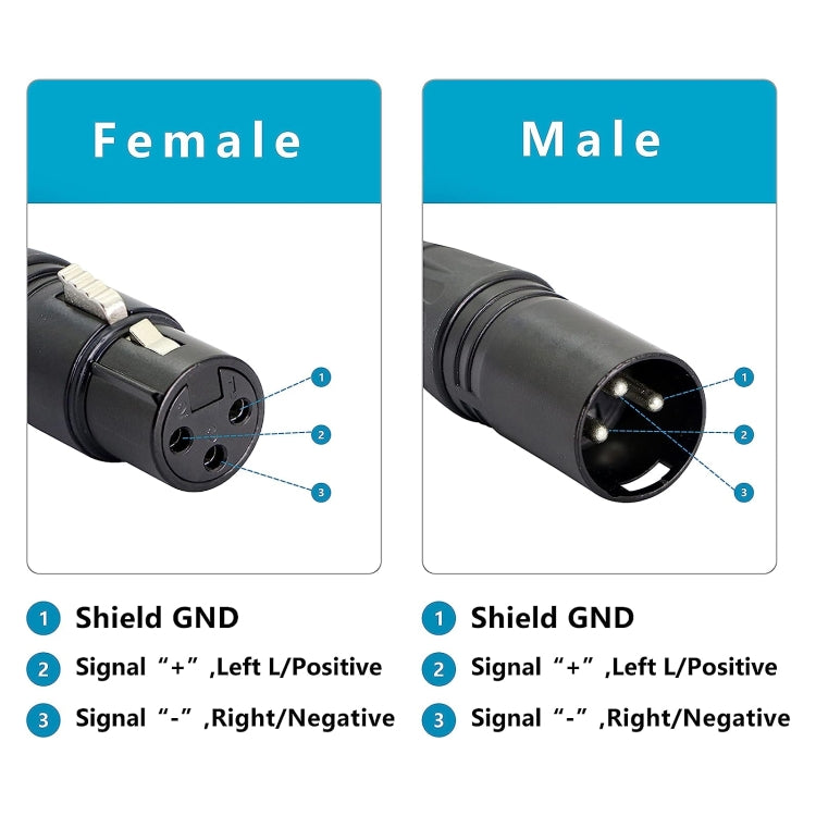 3-pin XLR Female to 2 x RJ45 Female Ethernet LAN Network Extension Cable, Cable Length: 30cm-Reluova