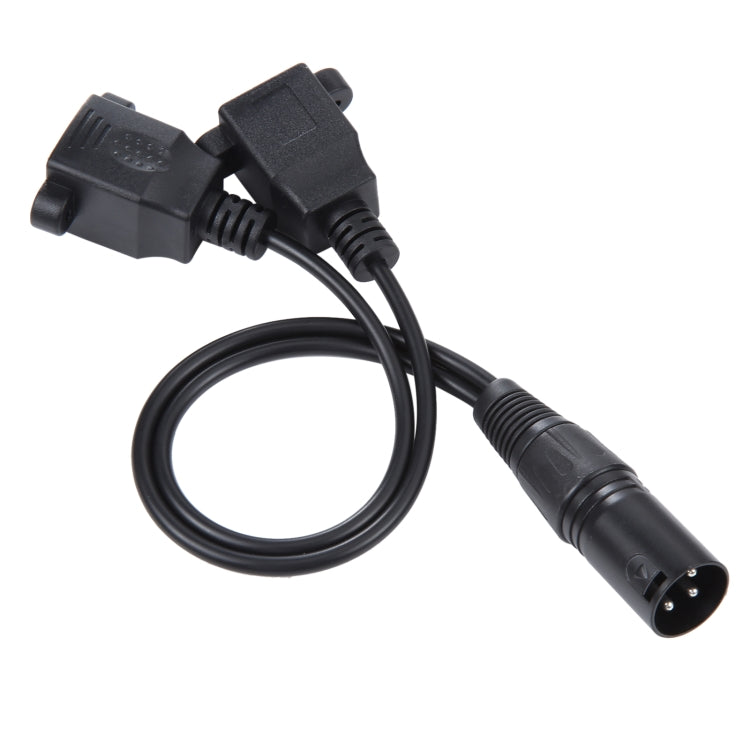 3-pin XLR Male to 2 x RJ45 Female Ethernet LAN Network Extension Cable, Cable Length: 30cm