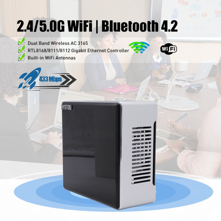 HYSTOU M5 Windows 7/8/10 / WES7/10/Linux System Mini PC, Intel Core i7-1165G7 Quad Core 8 Threads up to 4.7GHz, 16GB RAM+512GB SSD, US Plug