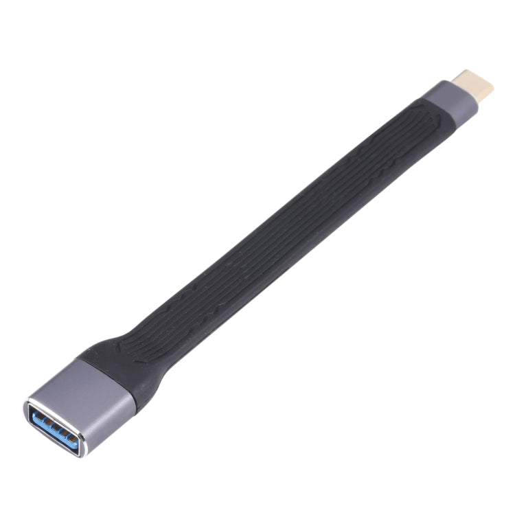 10Gbps USB-C / Type-C Male to USB 3.0 Female Soft Flat Data Transmission Fast Charging Cable