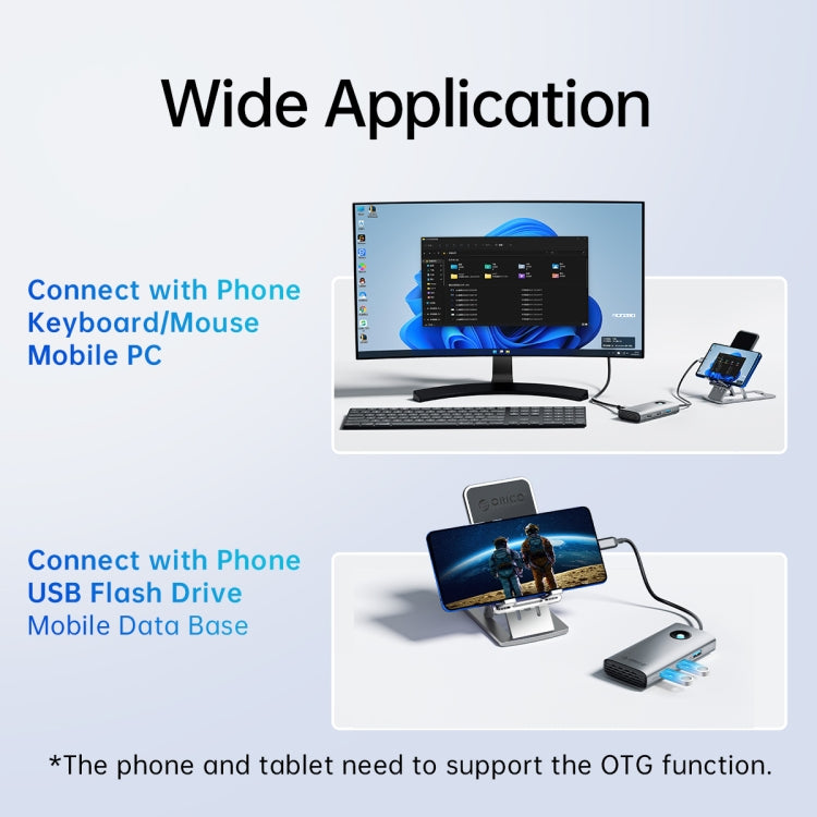 ORICO ORICO-PW11-6PCR R45 Type-C / USB-C 6-in-1 5Gbps Multifunction Docking Station My Store