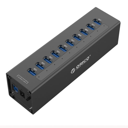 ORICO A3H10 Aluminum High Speed 10 Ports USB 3.0 HUB with Power Adapter for Laptops