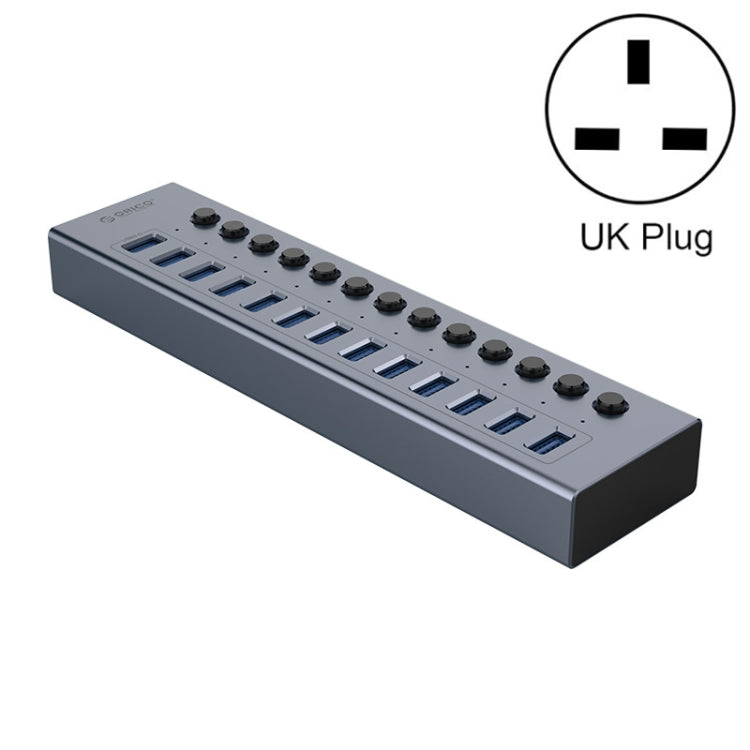 ORICO BT2U3-13AB-GY-BP Multi-Ports Individual Switches HUB, UK Plug My Store