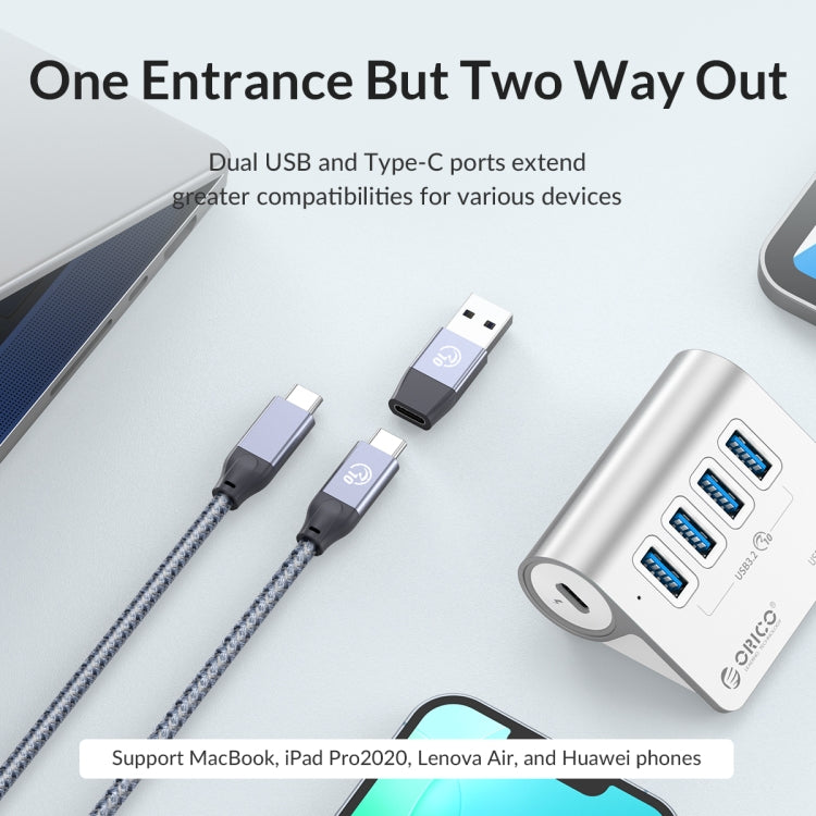 ORICO M3U4 Aluminum Alloy 4-Port USB 3.2 Gen1 10Gbps HUB