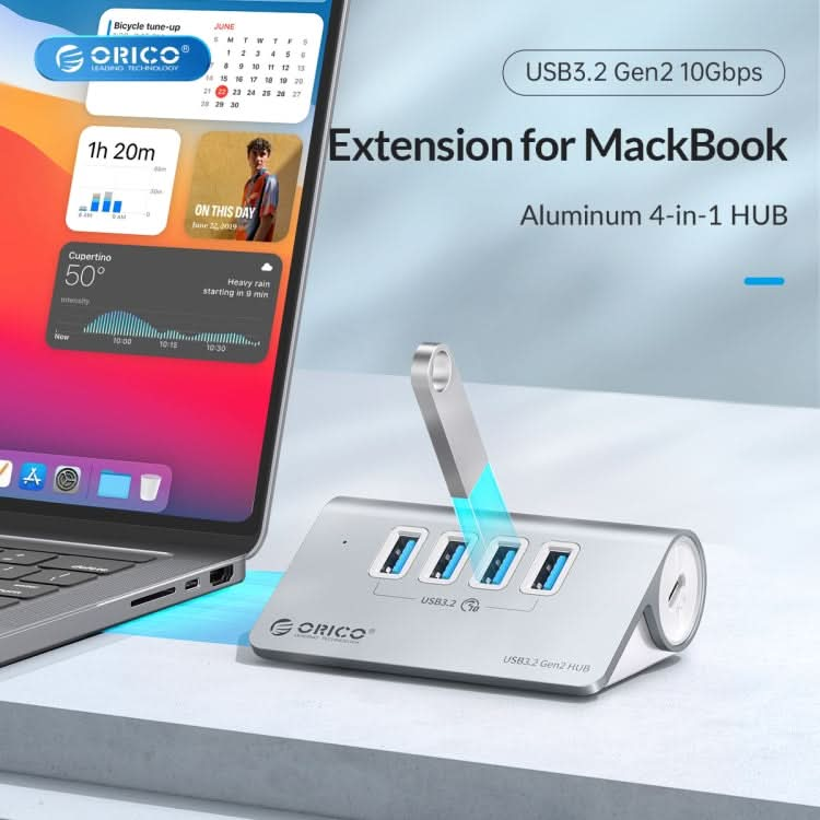 ORICO M3CU2 Aluminum Alloy 4-Port Type-C And USB 3.2 Gen2 10Gbps HUB My Store