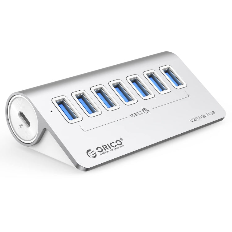 ORICO M3U7-G2 Aluminum Alloy 7-Port USB 3.2 Gen2 10Gbps HUB with 0.5m Cable