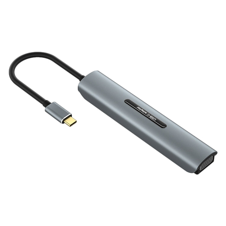 V216 9 in 1 USB-C / Type-C to PD + 3 x USB 3.0 + USB-C / Type-C + SD + TF + HDMI + VGA HUB Adapter My Store