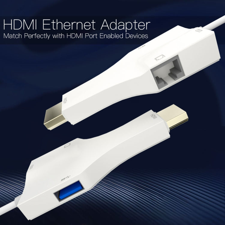 NK-1079 8 Pin to HDMI Male + USB Female + RJ45 Female Adapter Cable, Length：1m