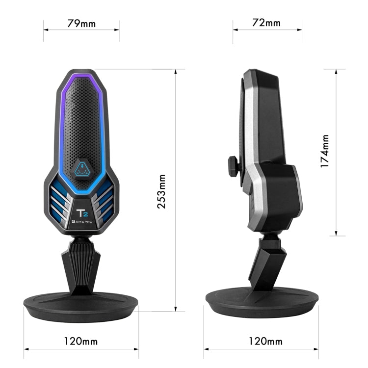 Yanmai T2 USB Gaming Condenser Microphone with RGB Lighting My Store