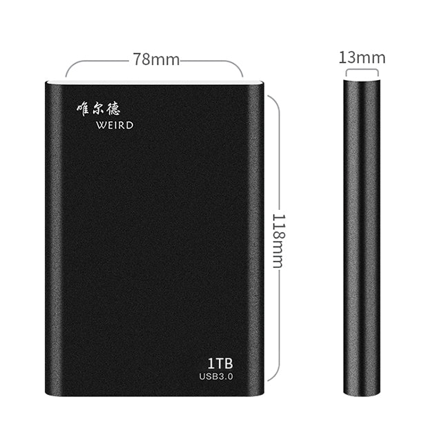 WEIRD 1TB 2.5 inch USB 3.0 High-speed Transmission Metal Shell Ultra-thin Light Mobile Hard Disk Drive My Store