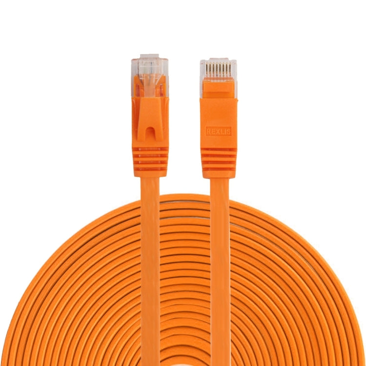 15m CAT6 Ultra-thin Flat Ethernet Network LAN Cable, Patch Lead RJ45