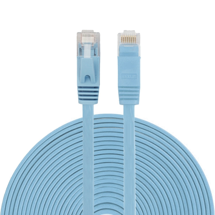 15m CAT6 Ultra-thin Flat Ethernet Network LAN Cable, Patch Lead RJ45