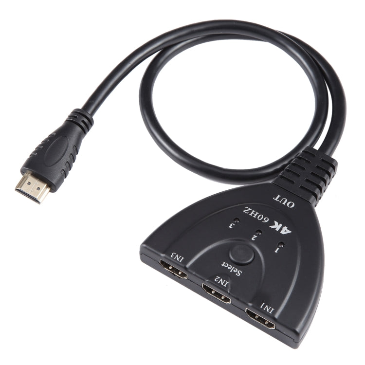 3 x 1 4K 60Hz HDMI Switcher with Pigtail HDMI Cable My Store