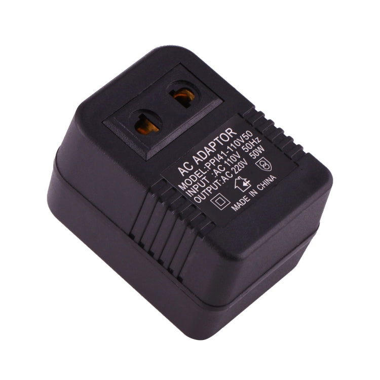 110V to 220V 50W AC Power Socket Adapter,  EU/US Plug to US Plug