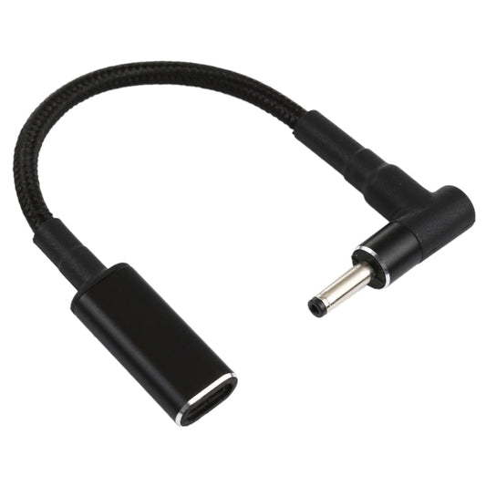 PD 100W 18.5-20V 3.0 x 1.0mm Elbow to USB-C / Type-C Adapter Nylon Braid Cable My Store