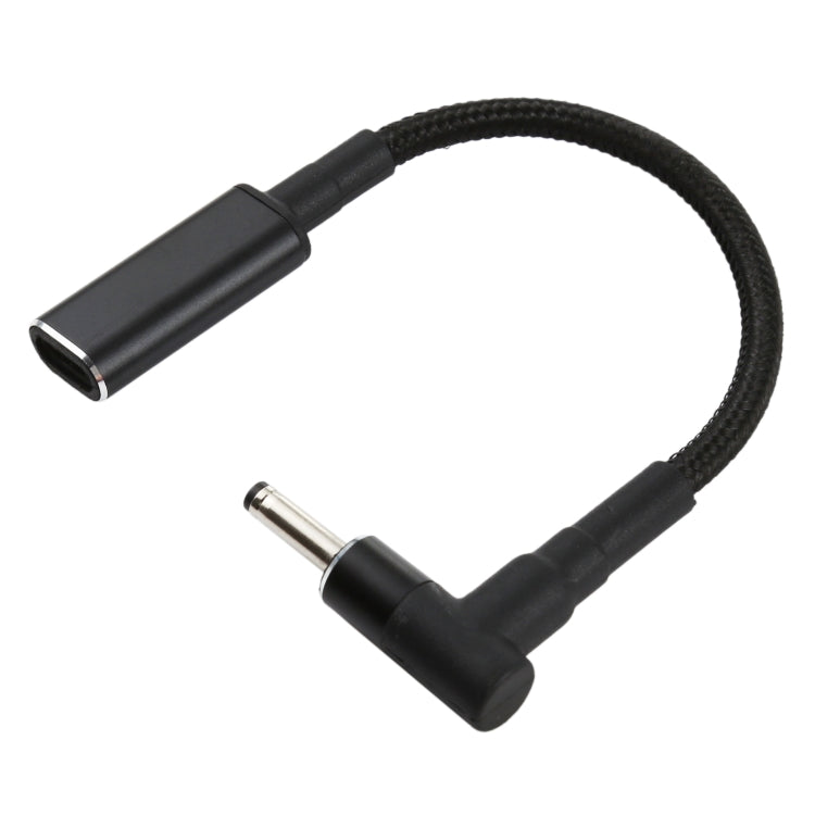 PD 100W 18.5-20V 3.0 x 1.0mm Elbow to USB-C / Type-C Adapter Nylon Braid Cable My Store