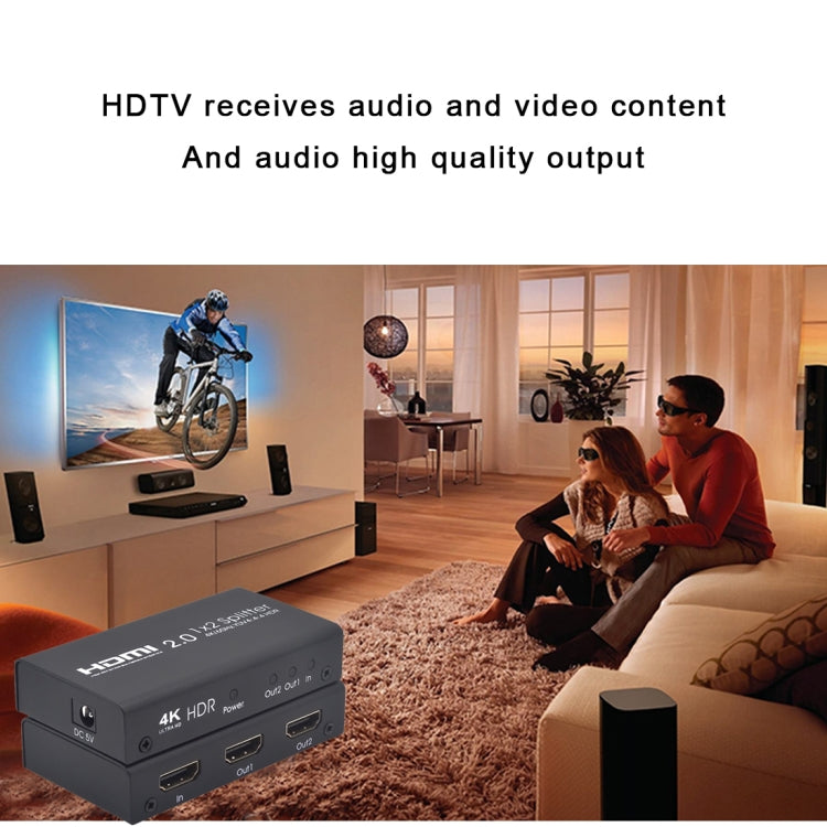 AYS-12V20 HDMI 2.0 1x2 4K Ultra HD Switch Splitter