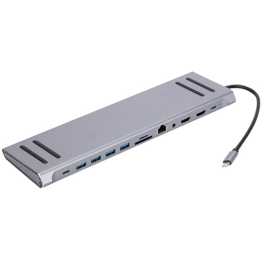 12 in 1 Type-C to Dual HDMI Docking Station